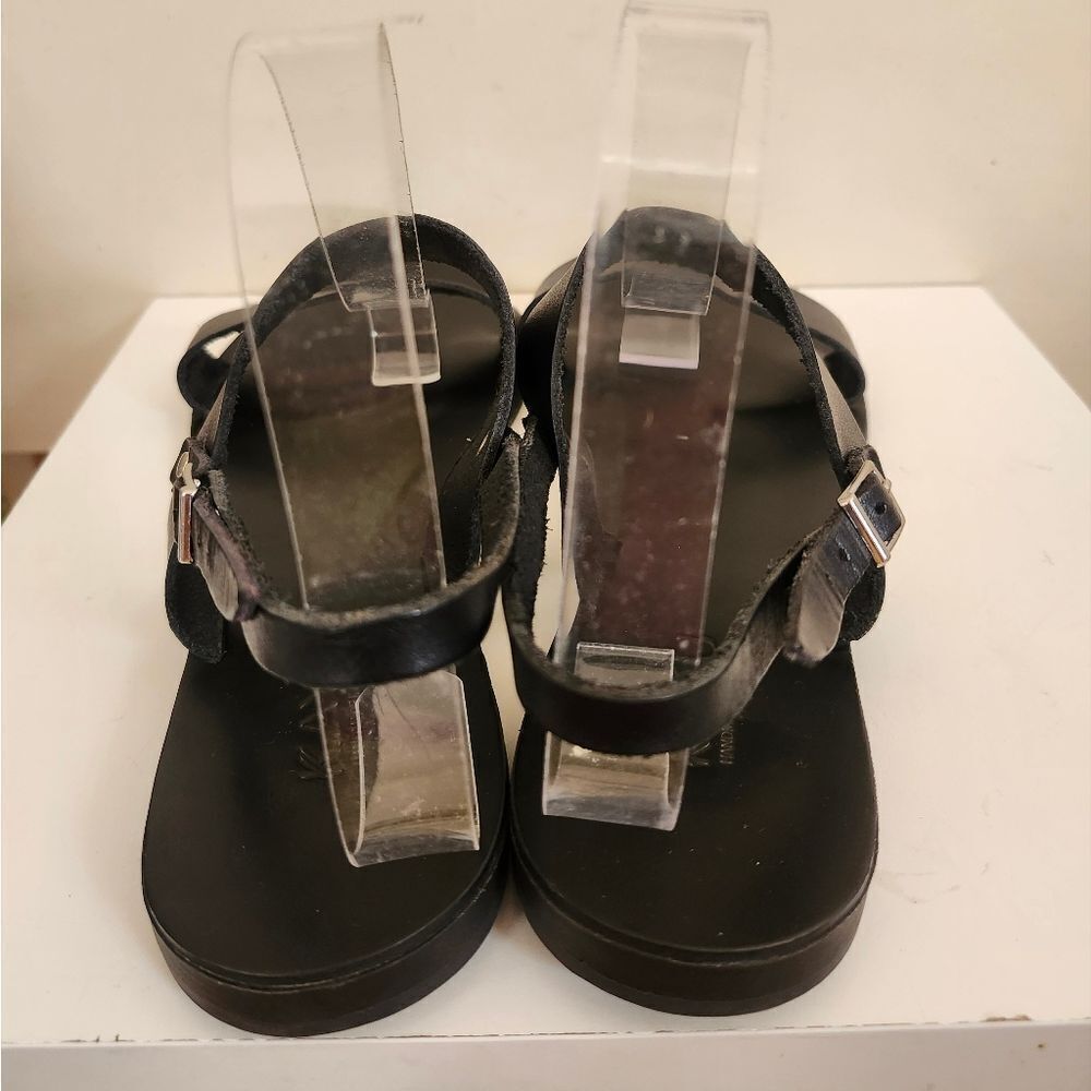 Nwt Kayu "Rhodes" Black Leather Strappy Flat Handmade Sandals Sz.9/40 Ret.$125 — image 8 of 8